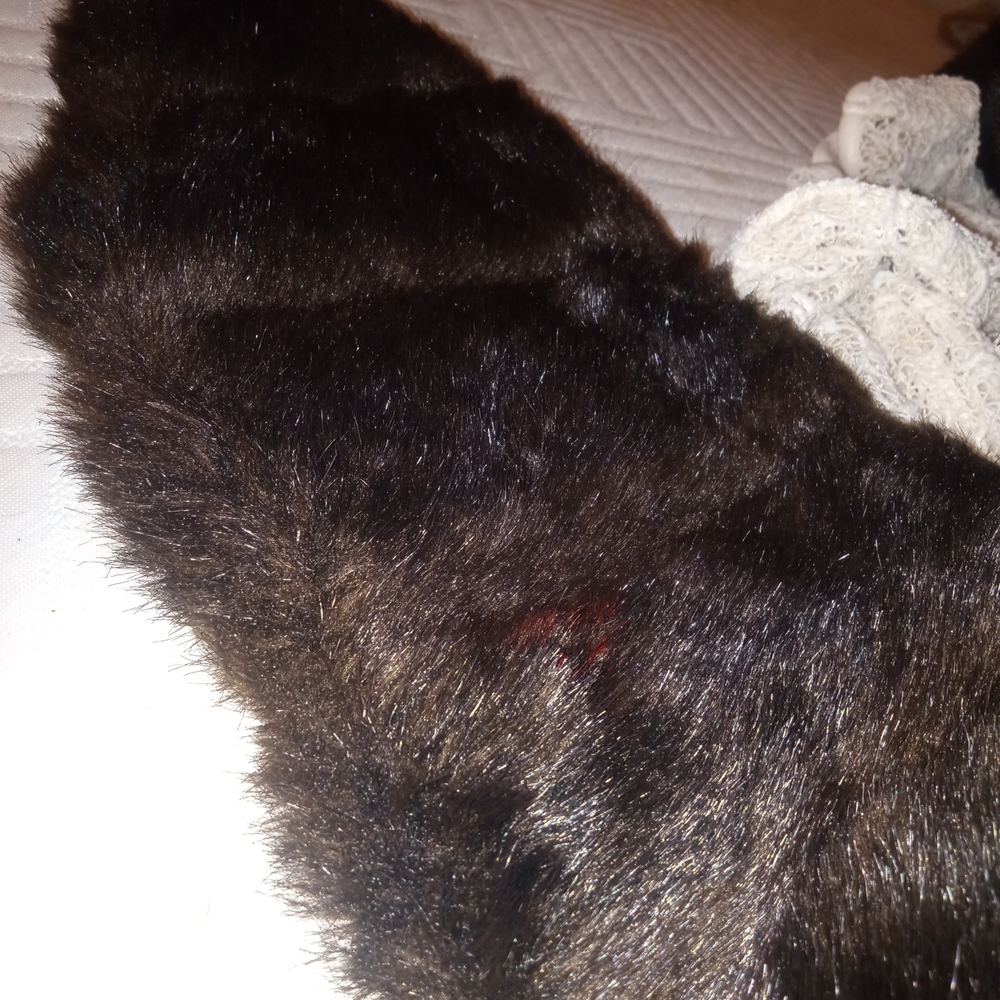 Dennis Basso Dark Brown Faux Fur Scarf